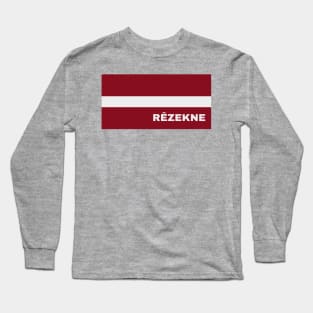 Rēzekne City in Latvian Flag Long Sleeve T-Shirt